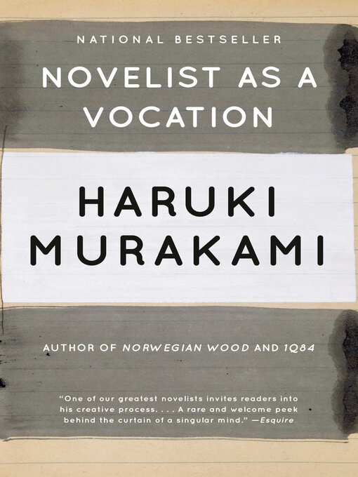 Title details for Novelist as a Vocation by Haruki Murakami - Wait list